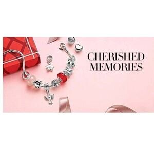 Avon 13 PC Silver Tone Cherished Memories Bracelet Set NIB